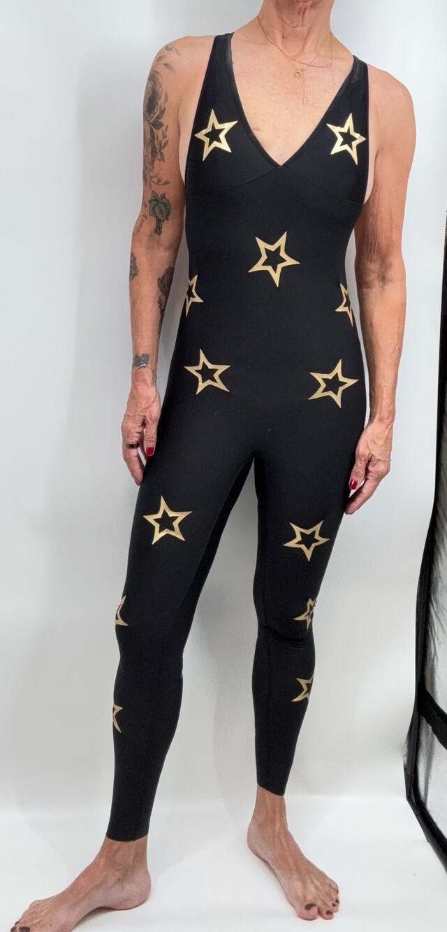 Ultracor Black & Gold Star Jumpsuit S NWOT ✨
